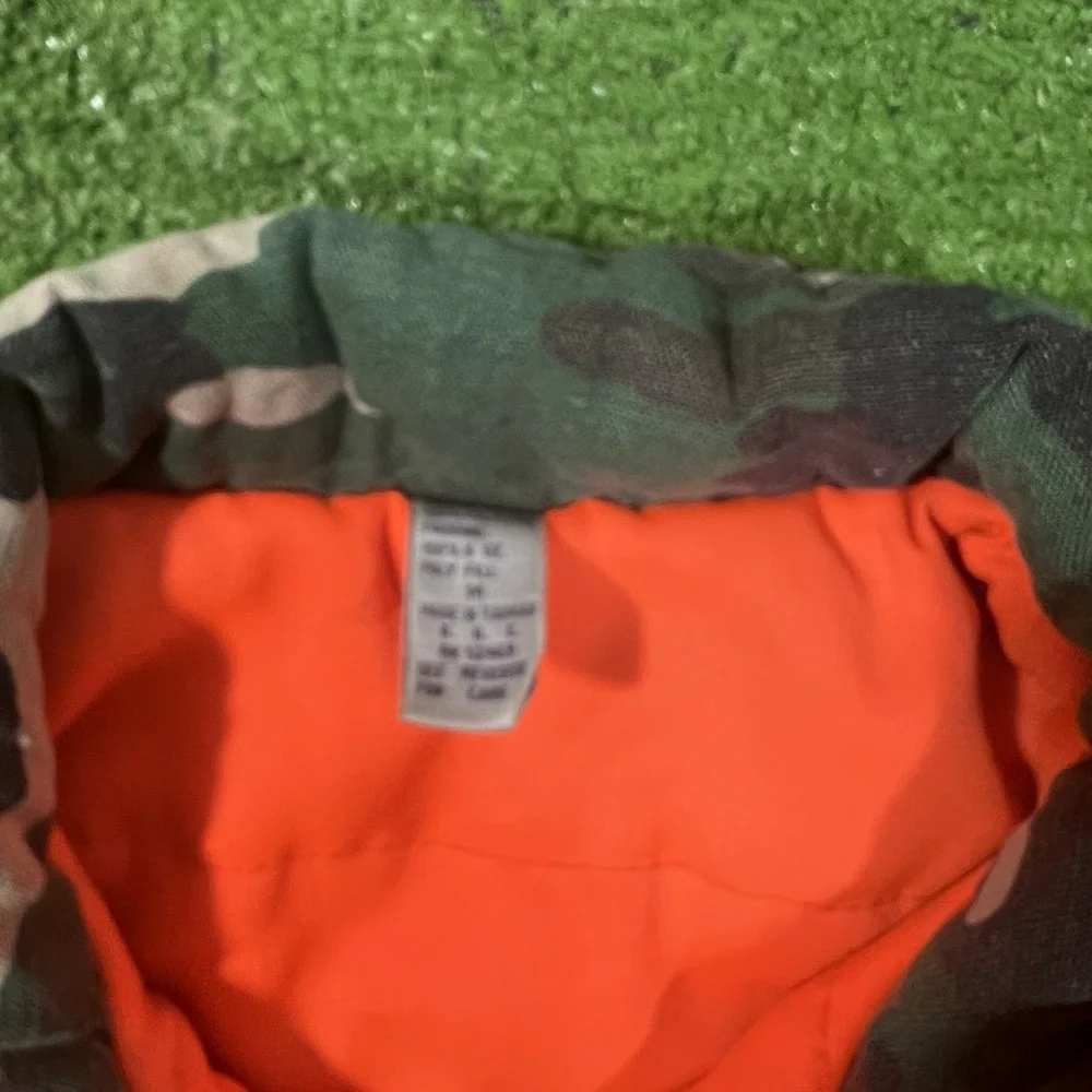 Vintage Camo Vest Med. Reversible M81 Woodland Camo Blaze Orange Insulated 80s